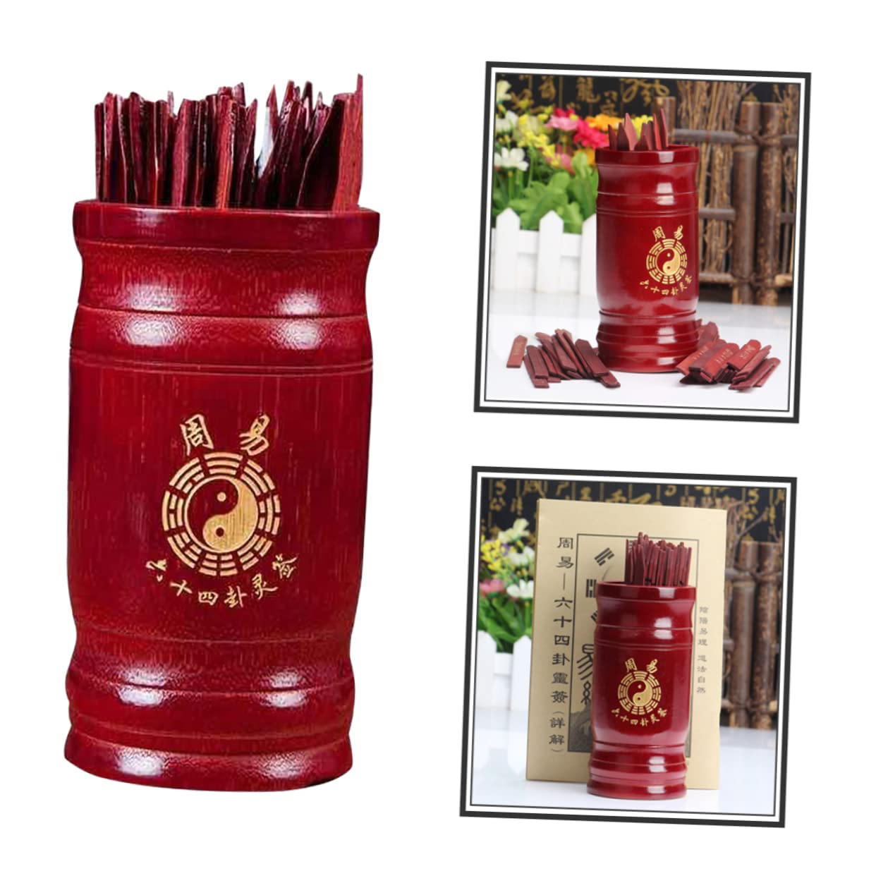 ORFOFE Tune Telling Cup Set Hexagram Ornaments Divination Sticks for Adults Boys and Girls