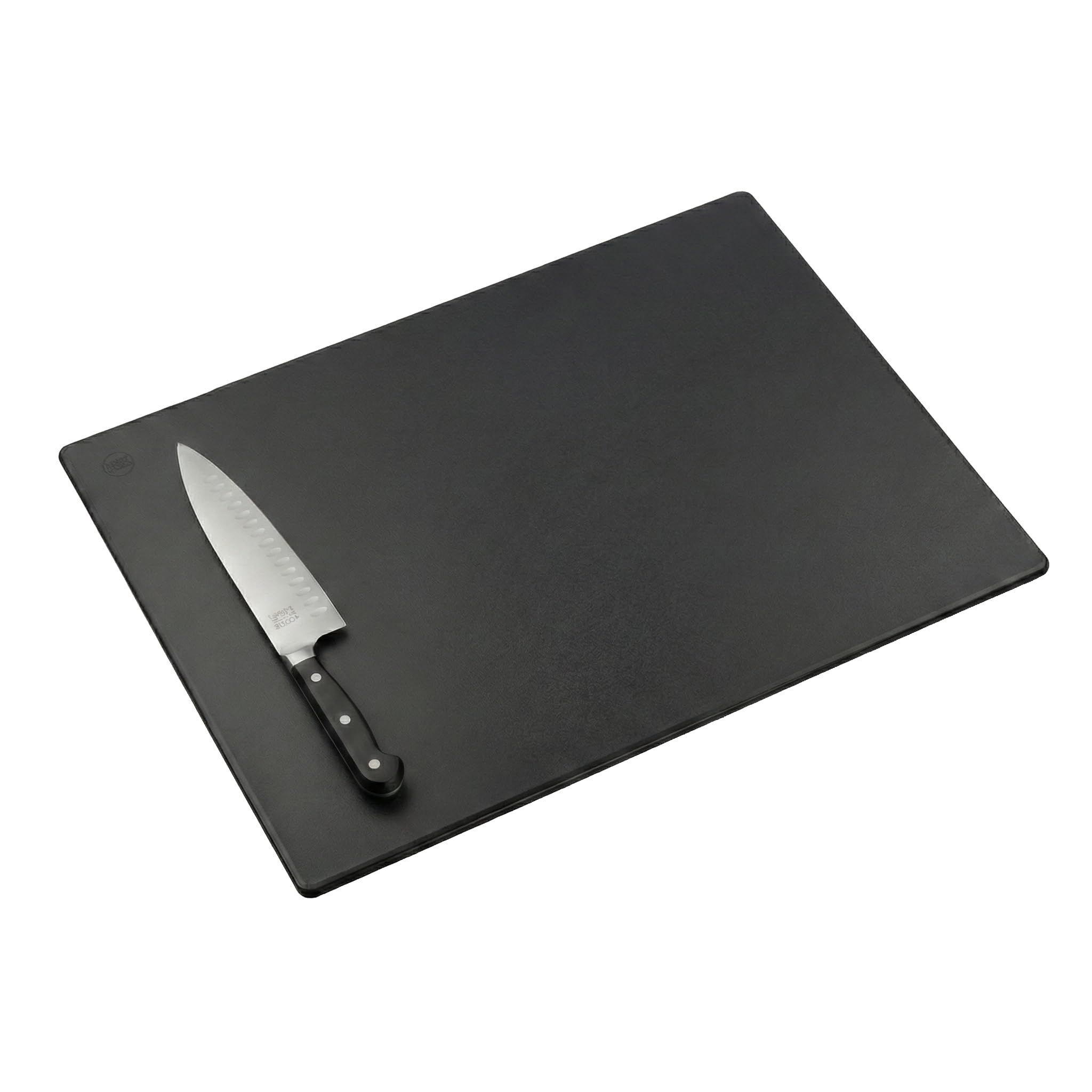 Black Plastic Cutting Board - 18 x 12 Inch Large, 1/2" Thick HDPP Poly for Restaurants and Commercial Kitchens, NSF Stamped
