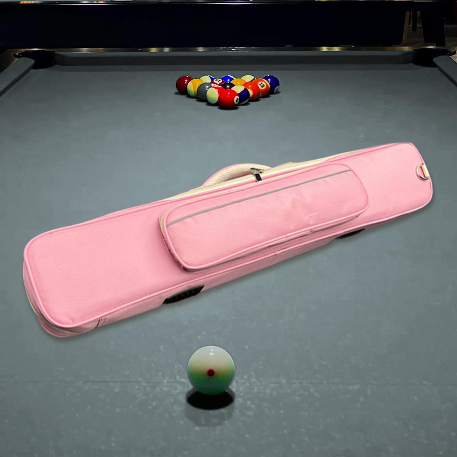 Baoblaze Estuche para Tacos de Billar, Bolsa con Cremallera 1/2 Pulgada, Rosa