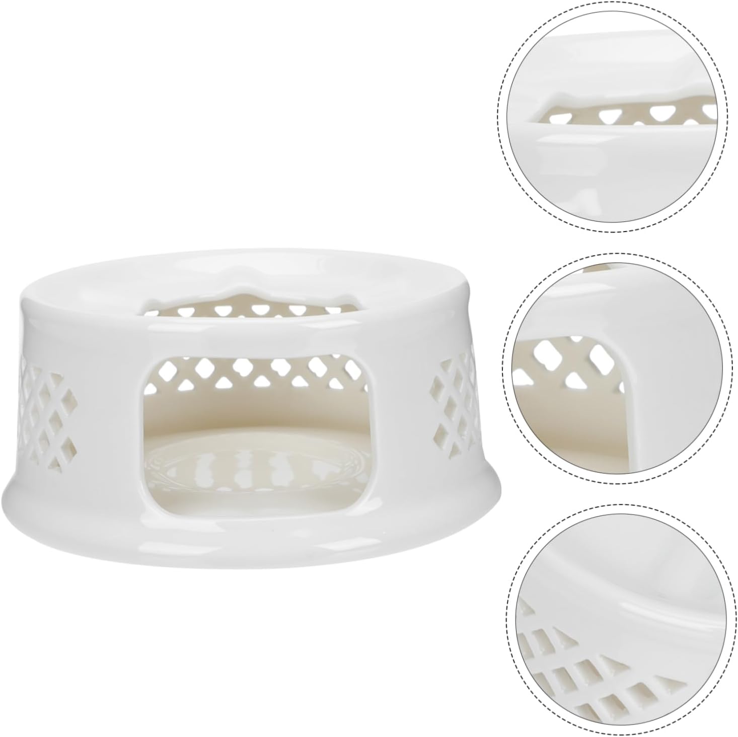 Ceramic Teapot Warmer Set Candle Holder Retro Glass Tea Heater for Home Use Unique Design for Cozy Evenings
