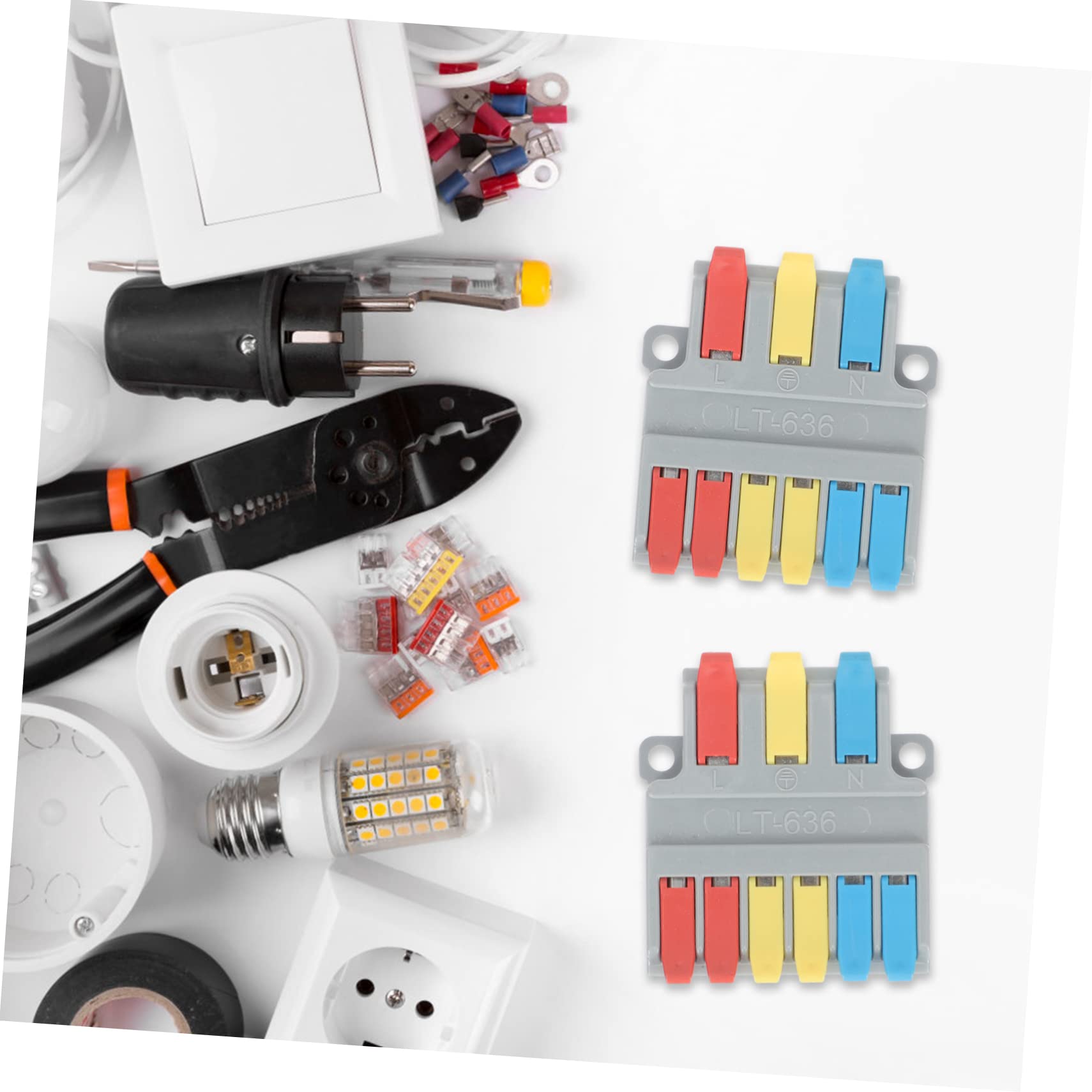 20pezzi Connettori Rapidi Per Cavi Elettrici Da Terminali Di Giunzione Impermeabili Per Applicazioni Elettriche Domestiche e Industriali Facile Installazione Con Elevata