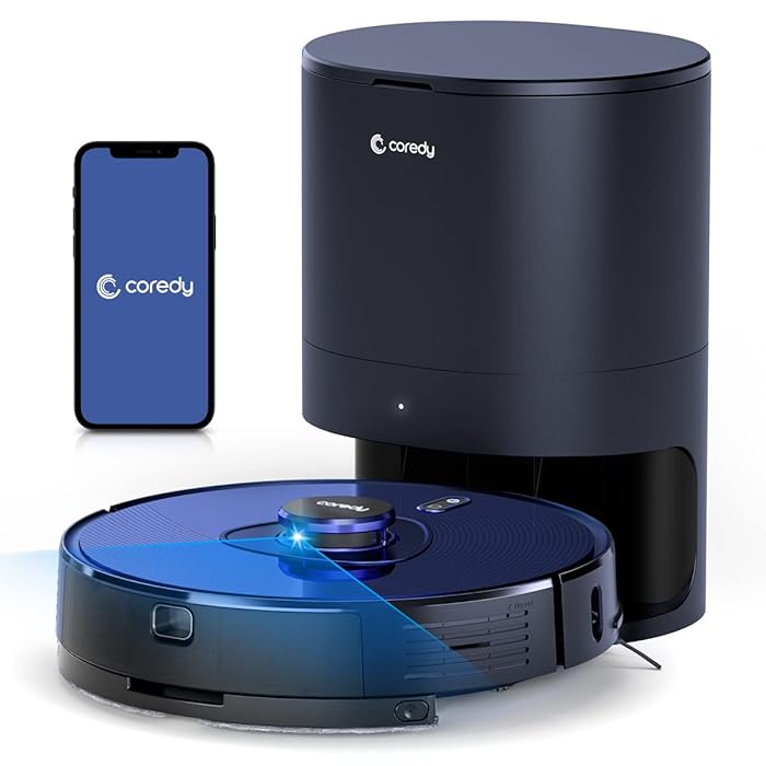 Buy Coredy L900X Robot Vacuum Cleaner with Self Emptying Station, Lidar Navigation Robotic