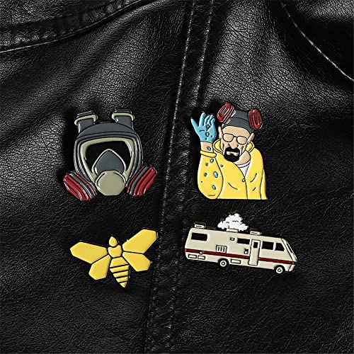 Image of Enamel Pin Set Creative Lovely Brooch Pins Enamel Lapel Pin Lettering Pins Lapel Badge