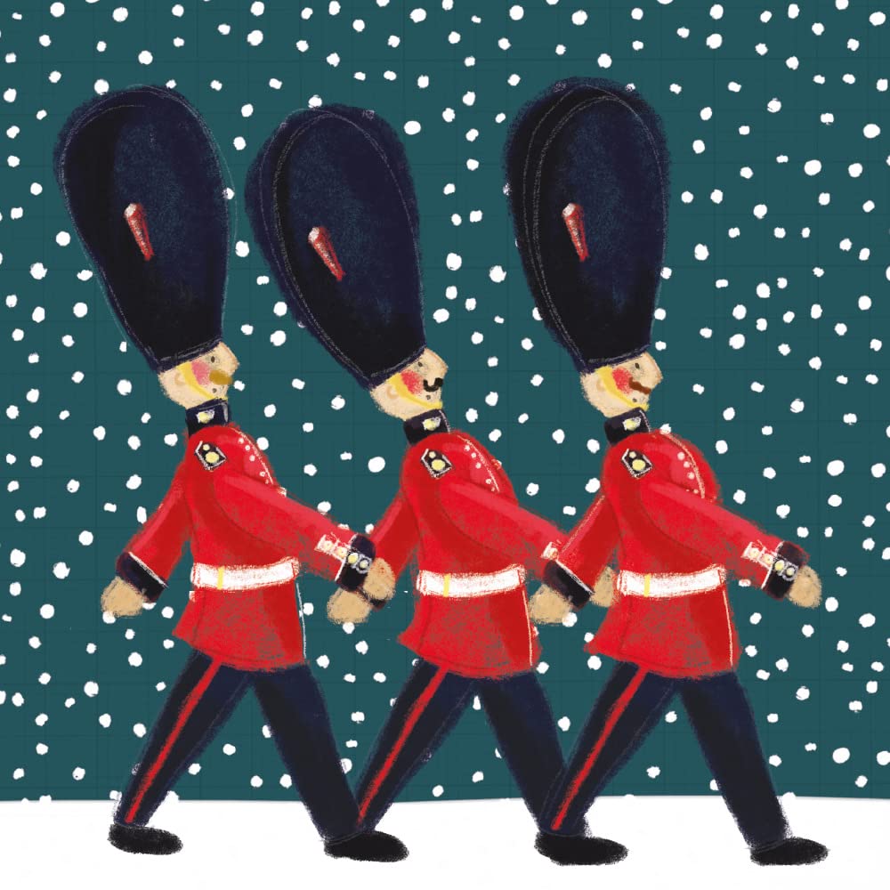 Museums & Galleries Artistic Charity Christmas Cards - Marching in the Snow King's Guard - Eco-Friendly & Recyclable - Pack of 8 Cards