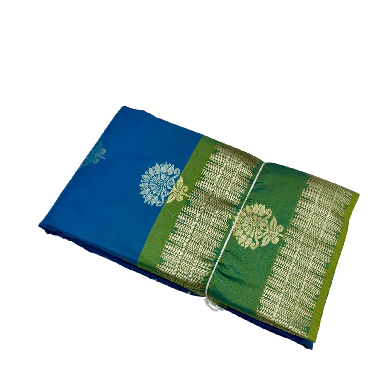 Soft Silk Saree, Brown and Red, Zari Woven Border with Floral Motifs, Tassel Pallu, Traditional Style, 550 cm-image-48