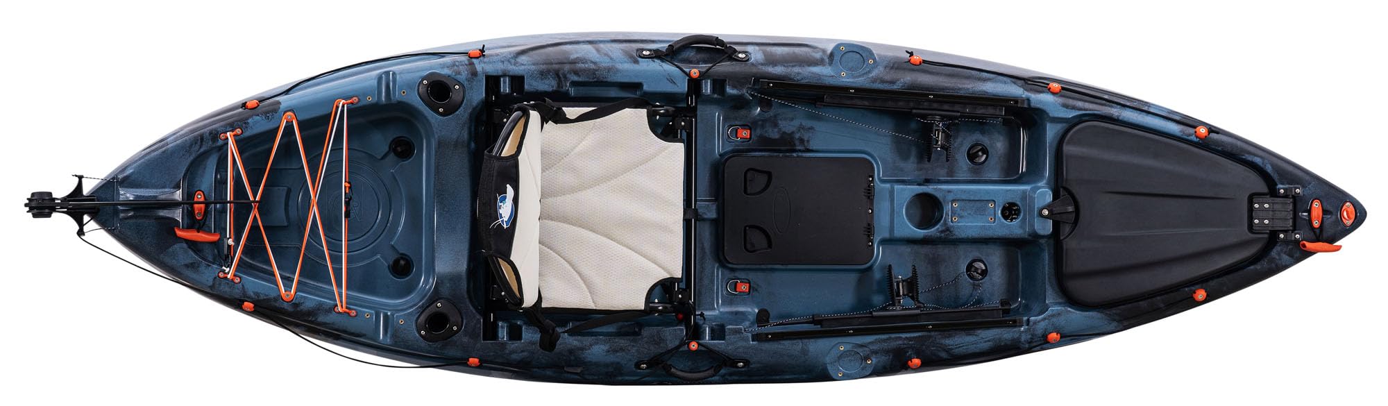 Galaxy Cruz Ultra 292 cm Angelkajak – Stabiler Sit-on-Top Kajak mit Hochsitz, Steuerungssystem und Paddel – 1 Person, Midnight Storm