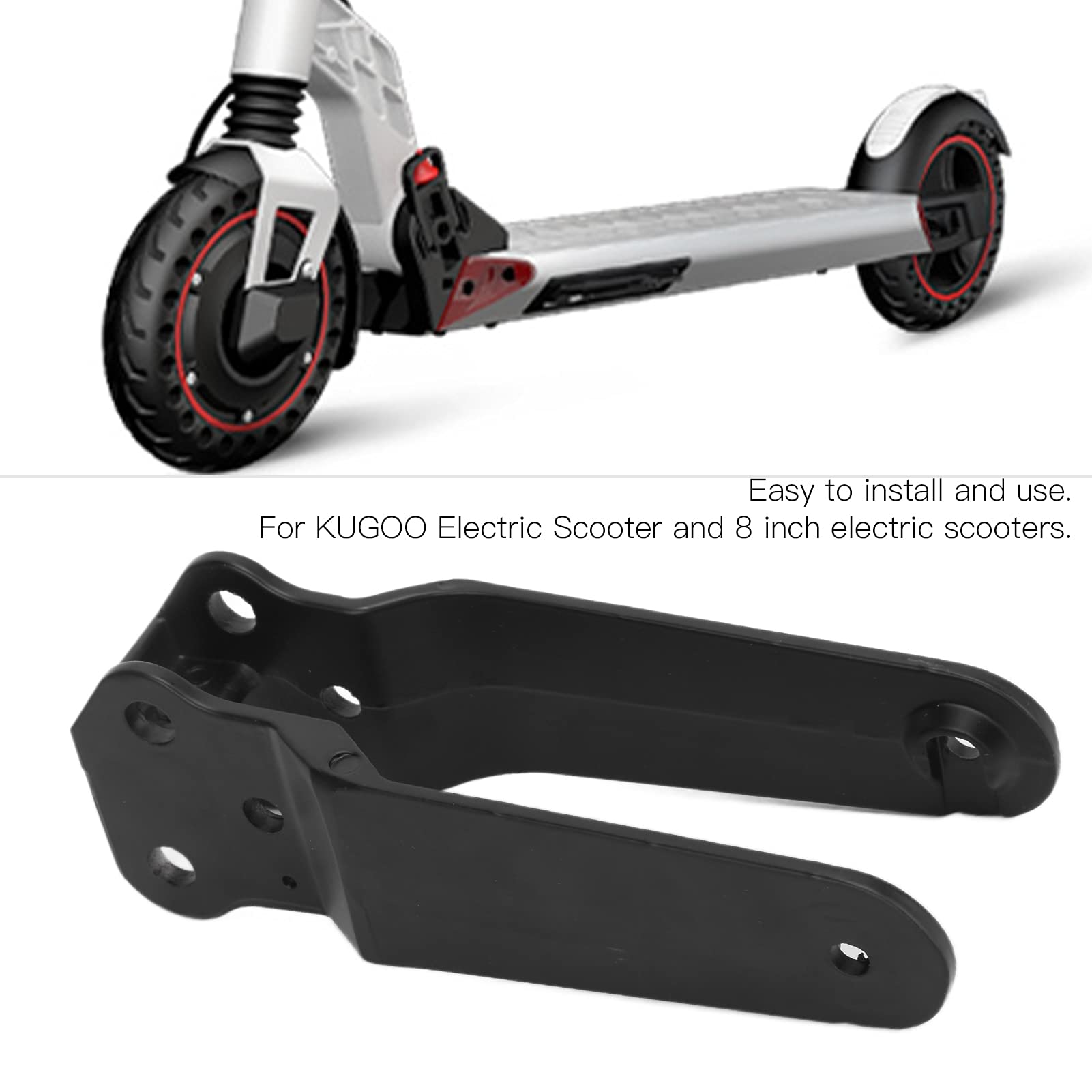 Topyond Rear Fork Replacement, 8 Inch Electric Scooter Rear Fork, Aluminium Alloy Scooter Fork, Back Rear Fork Support Stand for KUGOO Electric Scooter