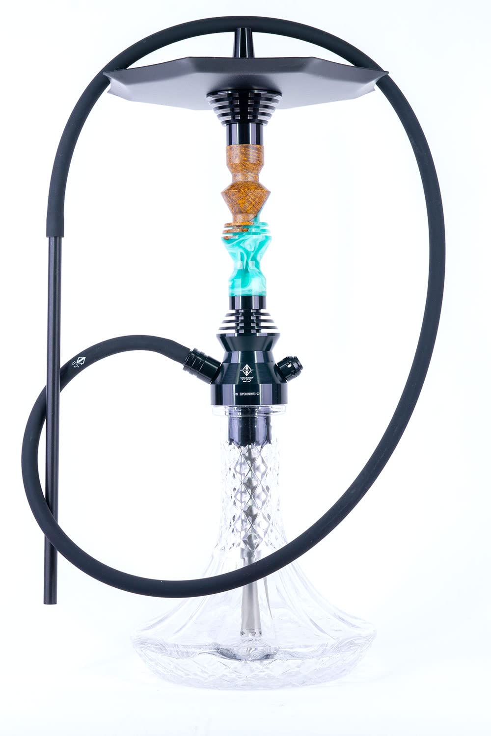 B2 Hookah Precious Cut Collection Toothpaste Burl Wood INCLUDES MATCHING VASE