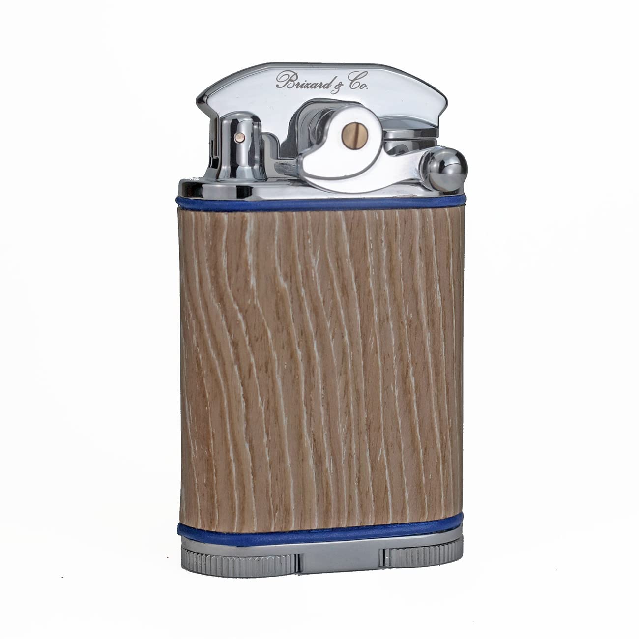 Brizard Co Gatsby Triple Torch Flame Table Lighters Bleached Oak Wood