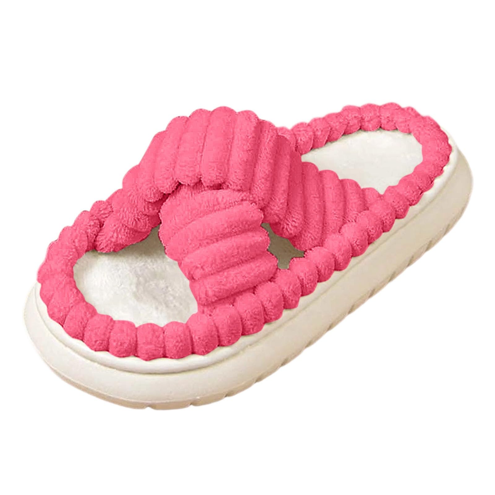 Genérico Pantuflas Punta Abierta Tiras cómodas Mujer Interiores Exteriores Informales