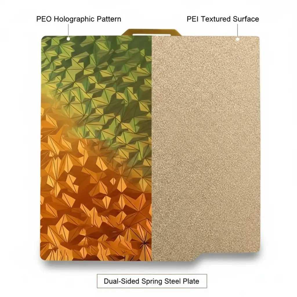 Autables Dual-Sided PEI Textured and PEO Holographic Build Plate for BambuLab A1, X1, X1C, P1S, P1P, Magnetic Spring Steel Flexible 3D Printing Bed, 257mm-picture-45