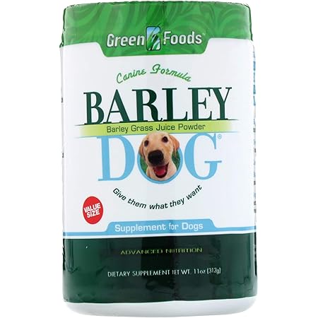 Amazon Com Green Foods Corporation Barley Dog Canine Formula 11oz Health Household