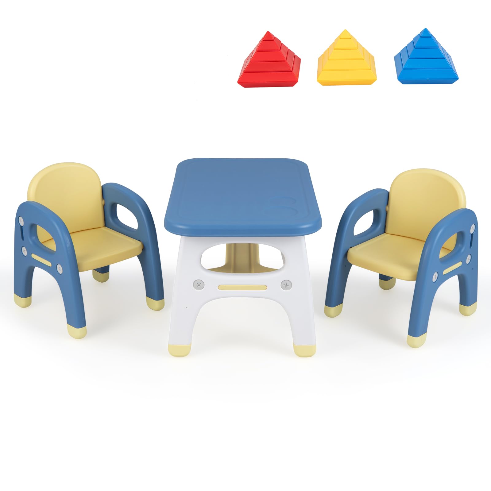 Amazon.com: HONEY JOY Kids Table and Chair Set, Dinosaur Shape Children ...