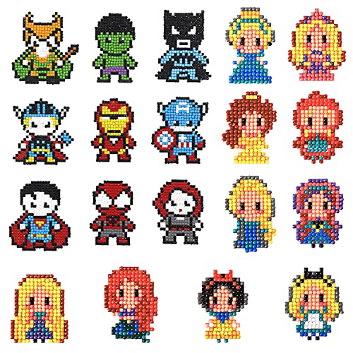 Kit de Pintura de Diamantes, 5D Diamond Painting DIY Princess and Hero Pattern Sticker Kit, Pintura de Diamantes Para Niños y Adultos Regalo de Cumpleaños Cover