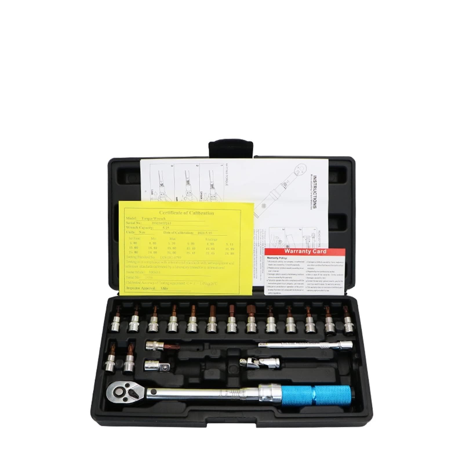 Klucze dynamometryczne 18 sztuk 1/4 inch 2-20n.m Regulowany Klucz obrotowy Rower Naprawa Rowerów Spanner Zestaw narzędzi ręcznych Machanical do napraw samochodowych, rowerowych i ogólnych (Material :