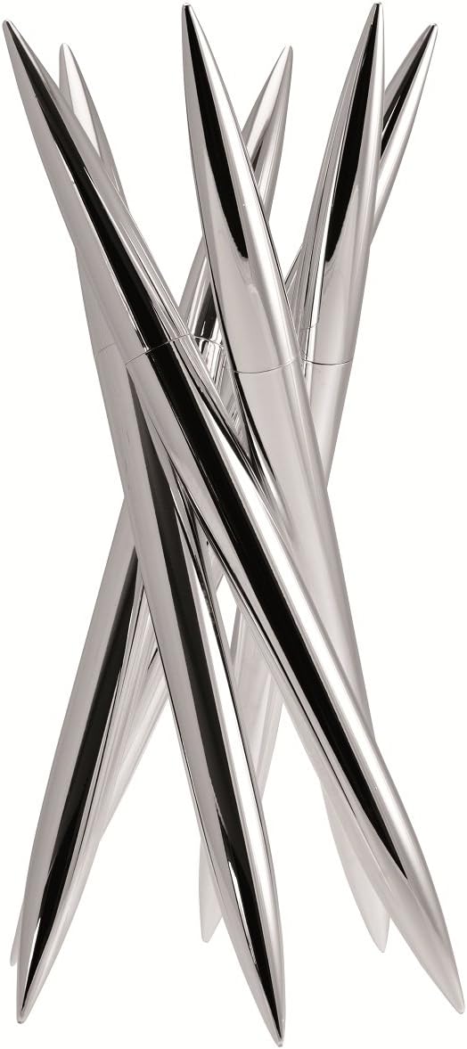 VinoLife Legnoart Spicy KS100 Magnum Knife Block with 6 Different Knives, Chrome