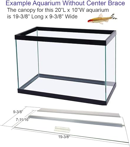 Miniatura 2 de Cubierta para acuario, para acuarios con y sin soporte central, para acuarios de 10 a 360galones, selecciona cuidadosamente el tamaño que coincida