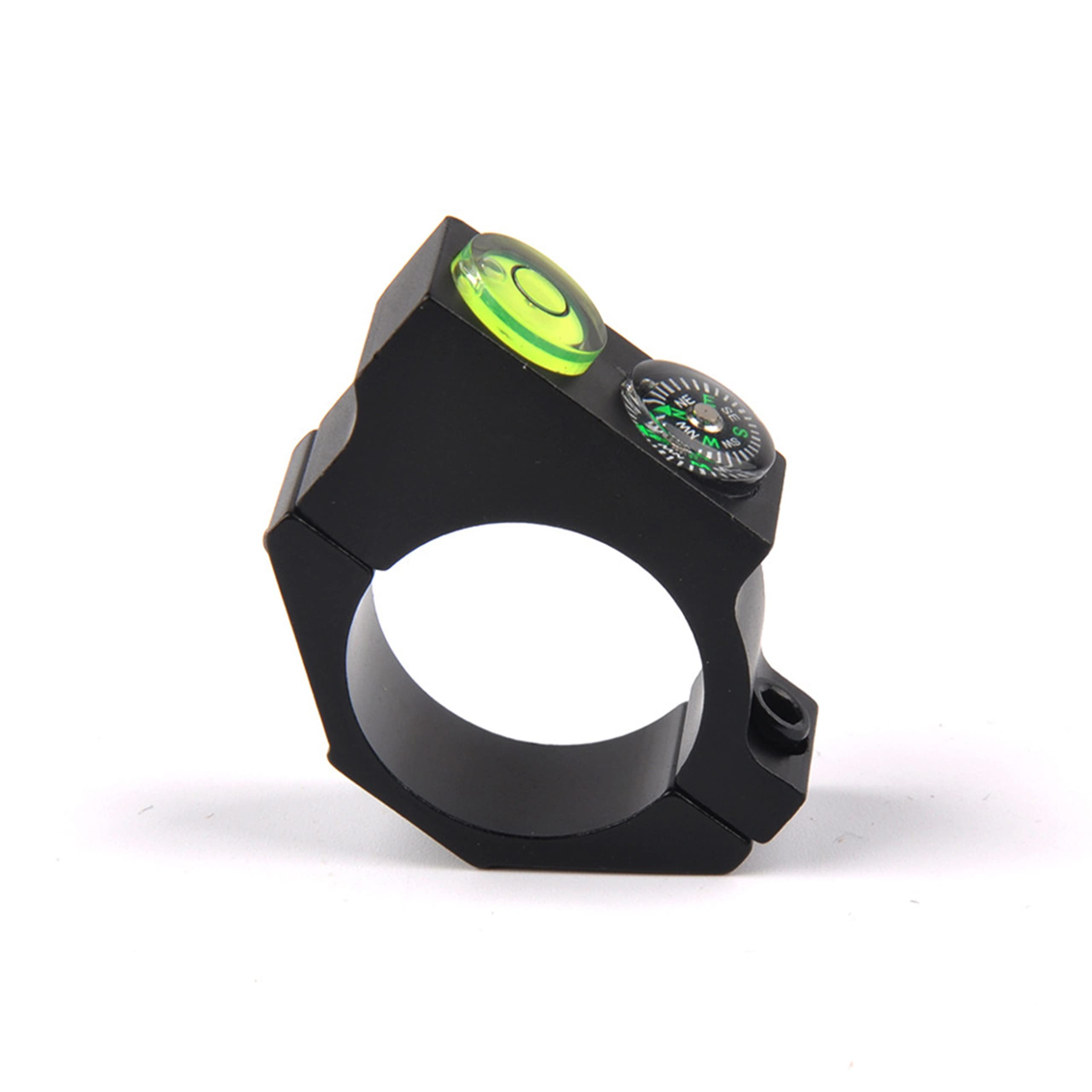 Nivel de Burbuja + Brújula 30mm para Airsoft Rail Picatinny Visor Soporte de Anillo Rail Táctico para Rifle Scope Tubo Visor Montaje para Arma Caza Paintball Adaptador