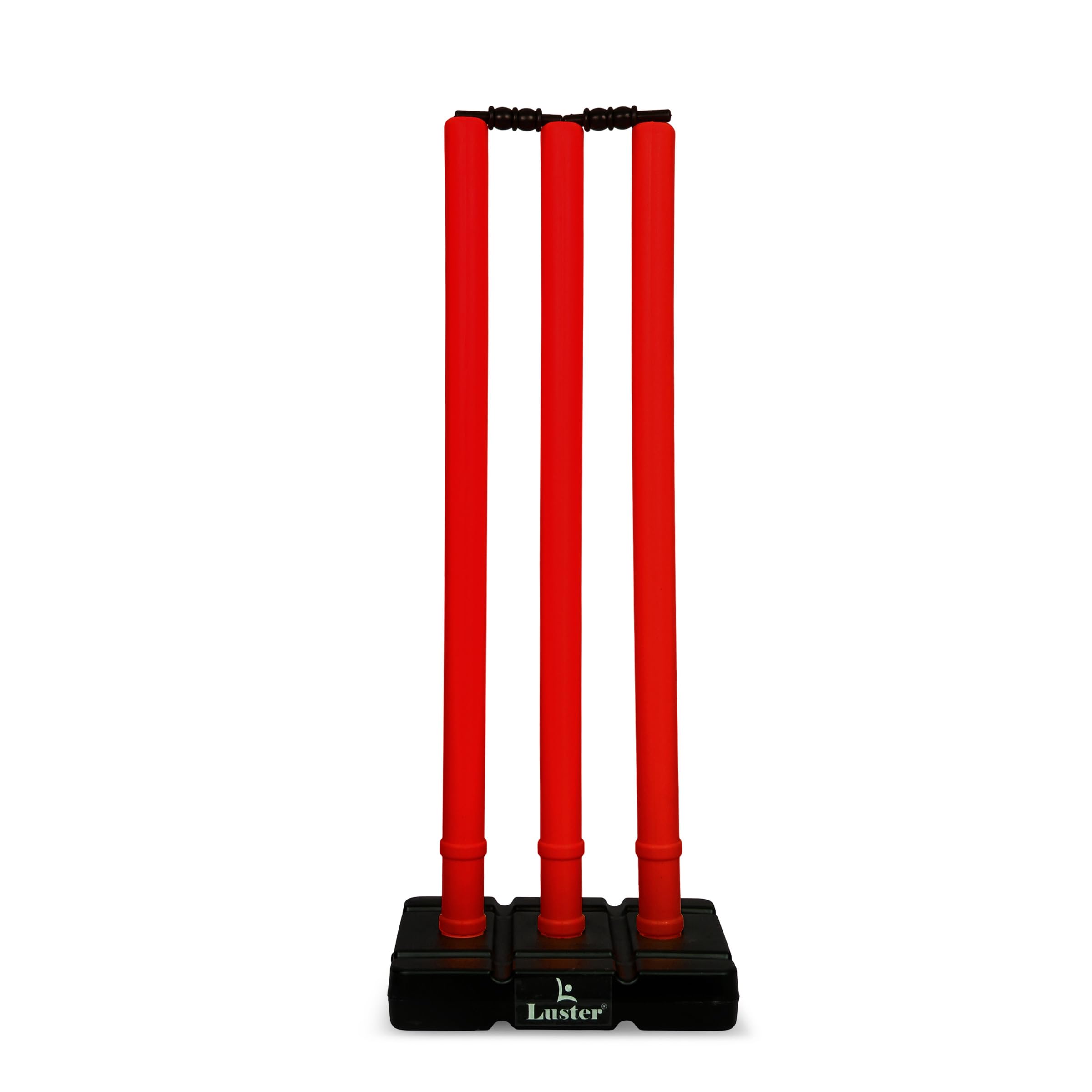 Heavy Duty Cricket Stumps Set with Base & Bails | 3 PVC Wickets (30 Inch), 2 Bails & Strong Base | Durable Cricket Wicket Set for Practice, Training & Match (Outdoor/Indoor Use) (Red)-image-13