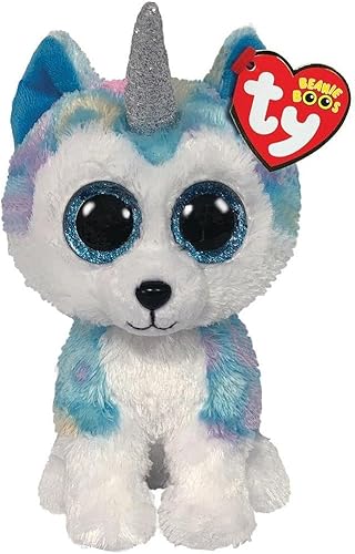 TY TY36322 Helena Husky WHorn-Beanie BOOS, multicolor, 5.9 in
