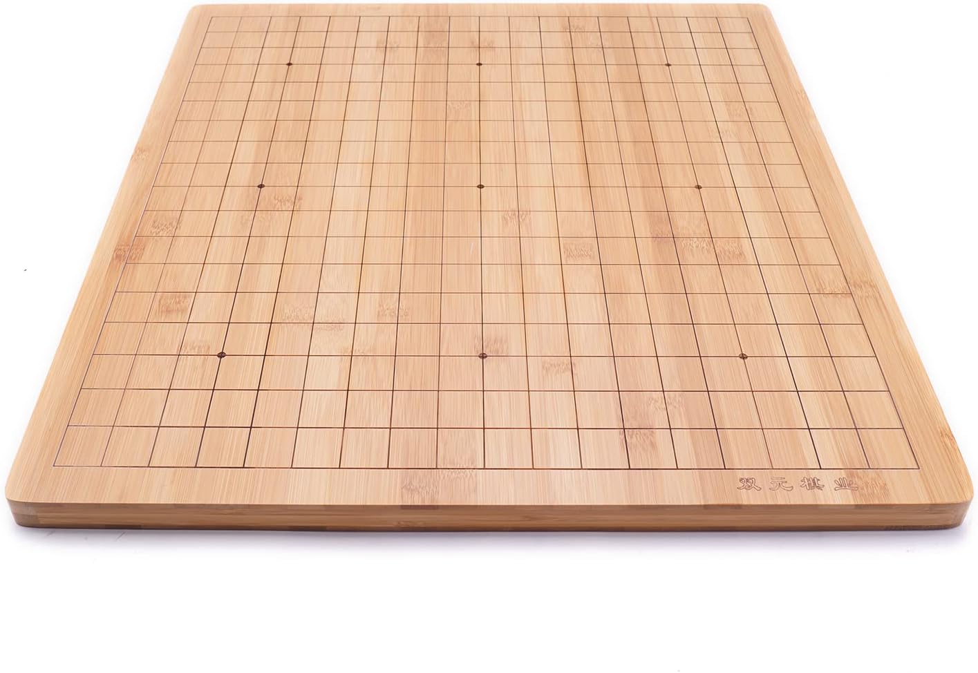 Go Game Board Bamboo 0.8inch Reversible 19x19 / 13x13 Go Game Board - Classic Strategy Board Game (Baduk/Weiqi)