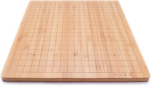 Go Game Board Bamboo 0.8 pulgadas Reversible 19x19 / 13x13 Go Juego de mesa - Juego de mesa de estrategia clásico (Baduk/Weiqi)