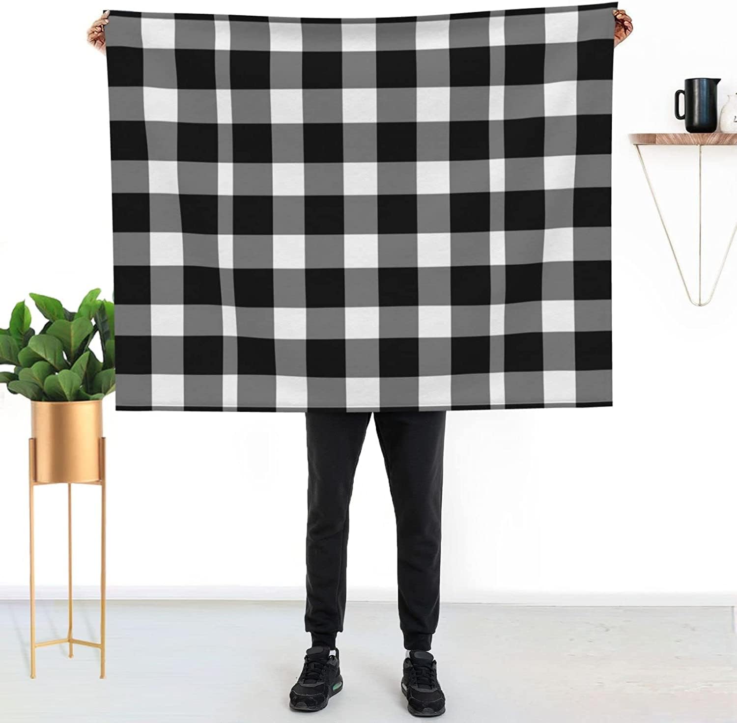 Manta Franela Grande Celosía de Geometría, 3D Blanket Celosía de Geometría Manta Polar Cosy Soft Calentitas y Ligeras Mantas para Sofa Cama para Adultos y Niños Dormitorio Mantas 200x200 cm w5698
