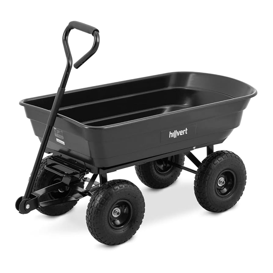 Hillvert HAT-Q.BASS-300B Chariot De Jardin 300 Kg Inclinable