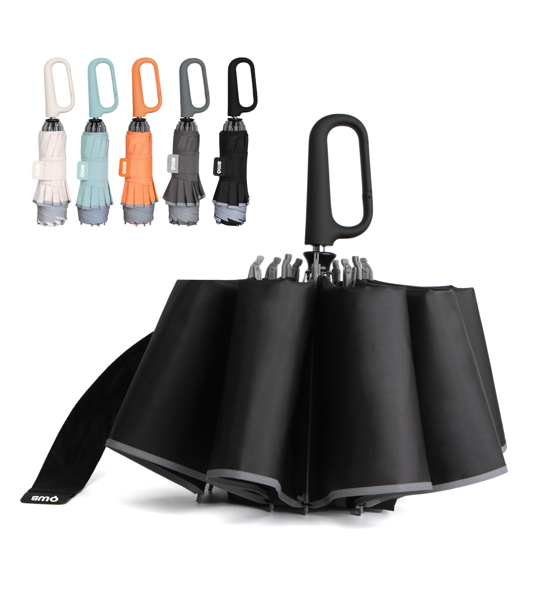QWB Inverted Umbrella with Auto Open Close Windproof Compact Travel