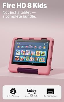 34% off: Amazon Fire HD 8 Kids tablet (newest model), ages 3-7. With bright 8" HD screen. …