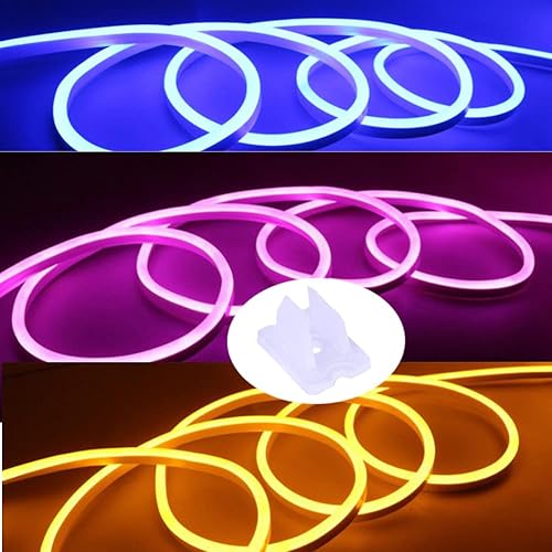 Miniatura 6 de GYGhaoho 120 soportes de montaje de tira de luz de neón LED clips de fijación ideales para letreros de neón de 5 a 0236in de tamaño bricolaje tira