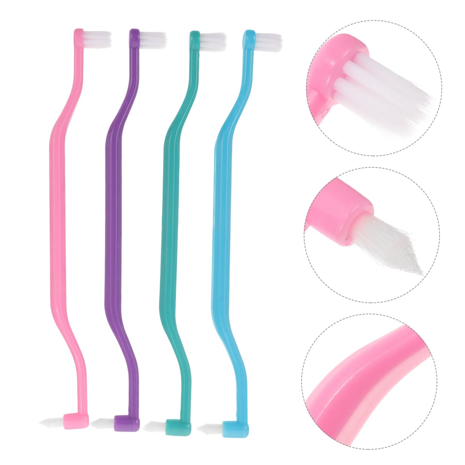 Beaupretty 16 Pièces Brosse À Dents Double Tête Brosse À Dents De Voyage Brosses Interdentaires De Gomme Brosses Interdentaires De Voyage Brosses À Dents Coniques Résistantes À L'Usure