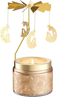 Rotatable Osmanthus Flower Scented Candle, Gifts for Women, Single-Wick with 20 Hours of Burn Time, Ideal for Creating Relaxing Ambience & Holiday Gifting (Moon Cat)