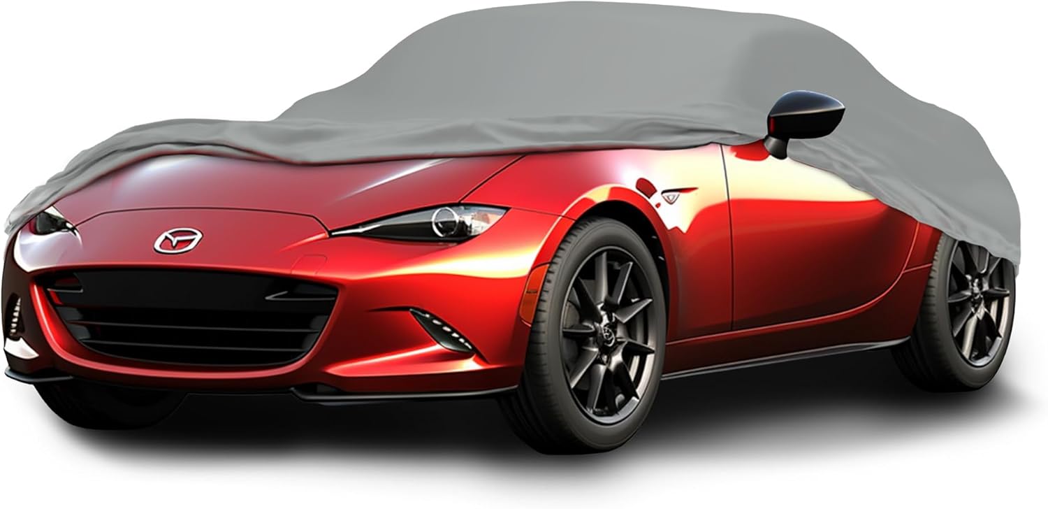 Car Covers Weatherproof Max Car Cover & Warranty Compatible with Mazda 2020 Miata MX-5 RF- Outdoor Cover Theft Cable Lock Car Accessories Better Than Waterproof