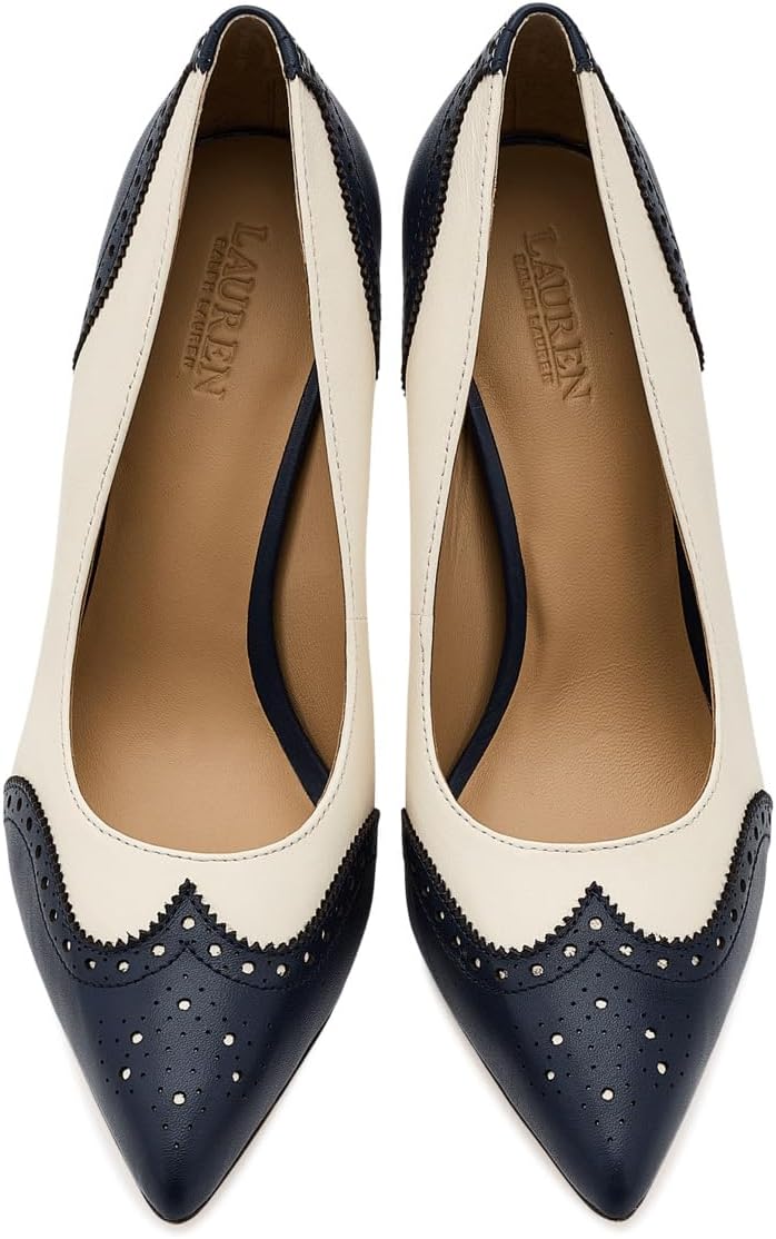 Lauren Ralph Lauren Lynden Perforated Nappa Leather Pumps