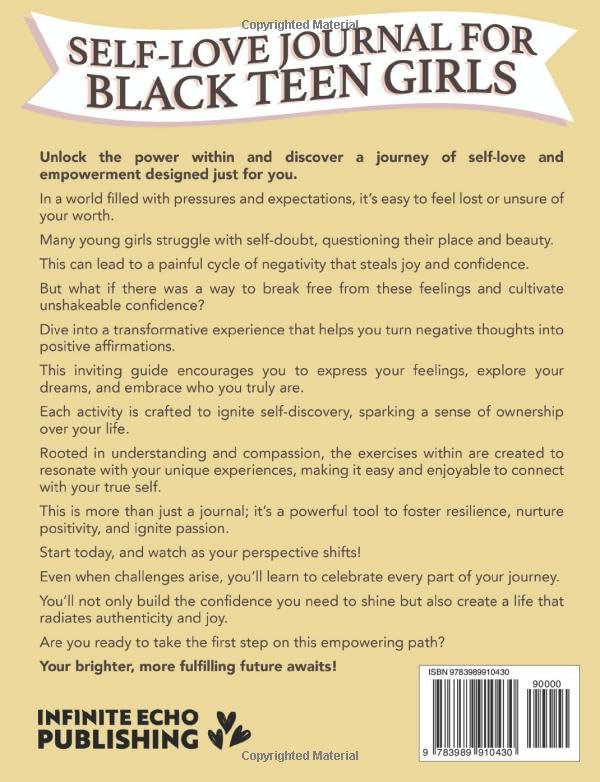 Self-Love Journal For Black Teen Girls: A Self Care Book With Prompts. Learn How To Love Yourself More. Mindfulness & Mental Health Workbook. Gifts For Teen Girls 14-16. image 3