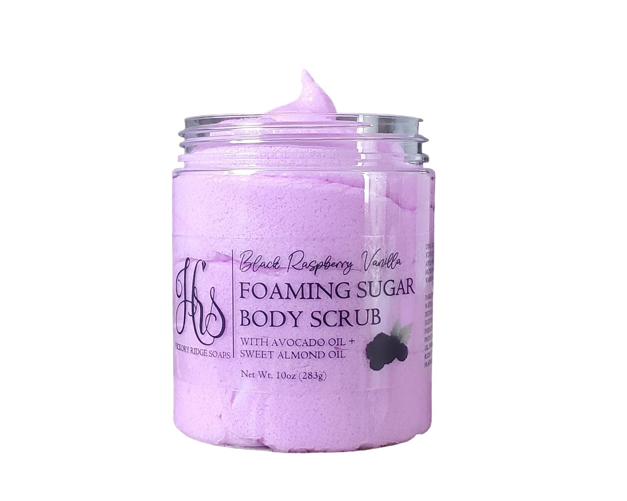 Black Raspberry Vanilla Foaming Sugar Scrub | Whipped Body Scrub | Foaming Soap Scrub | Emulsified Scrub | Moisturizing | Exfoliating