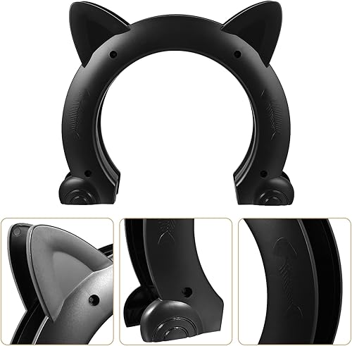Miniatura 6 de Túnel de puerta interior para gatos para mascotas, portal de plástico bidireccional para gatos y perros, puerta segura para mascotas sin solapas