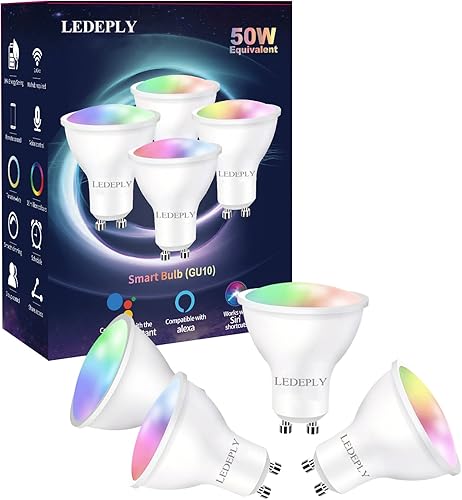 Miniatura 1 de Bombilla inteligente GU10 compatible con Alexa, Google Home, SmartThings, bombillas LED WiFi de 5 W, cambio de color, no requiere concentrador,