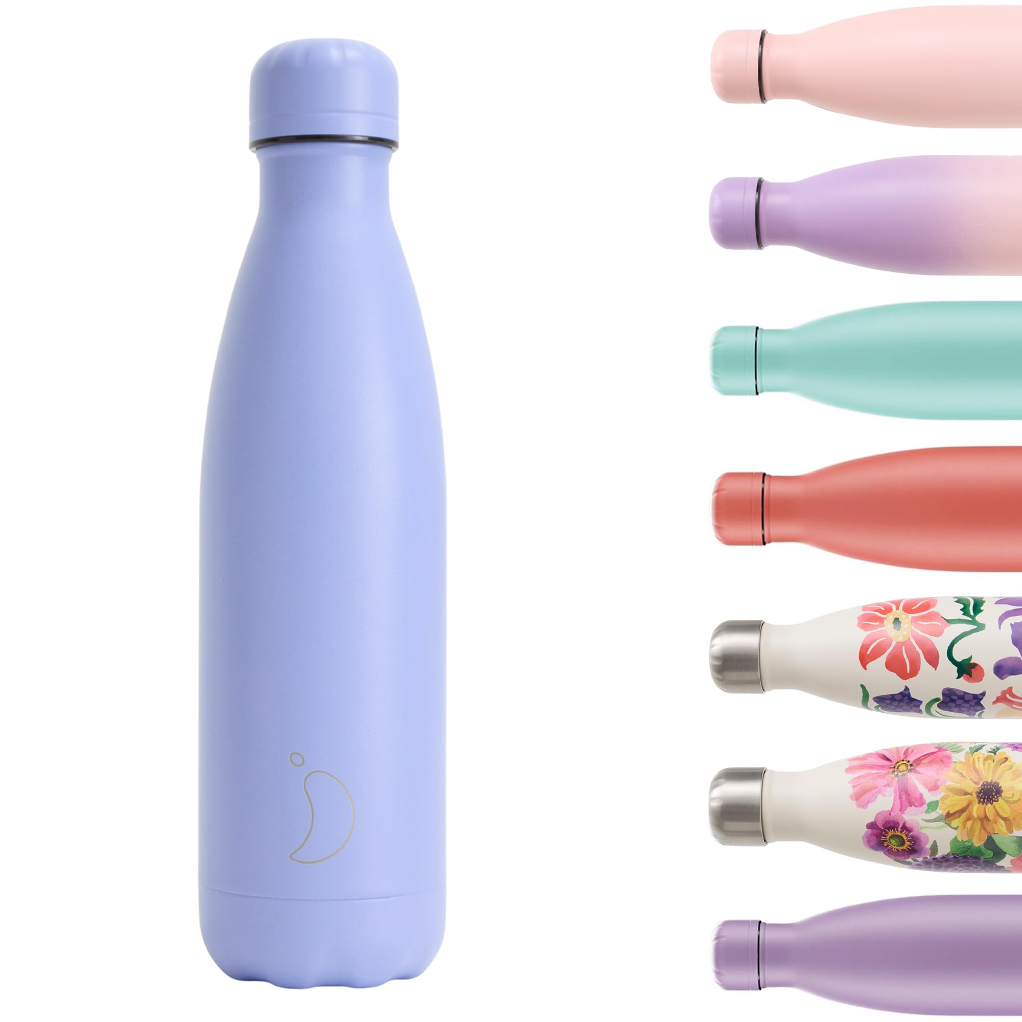 Chilly's Original Water Bottle - Vacuum Insulated Stainless Steel Water Bottle, Reusable Thermal Flask for Hot & Cold Drinks - Leak Proof, No Sweat - Bluebell, 500ml โ image 1
