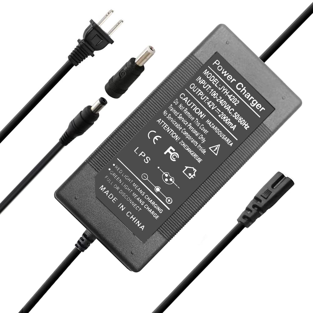 42v 2a Charger 1 Prong for 36v Lithium Battery 42V 2A Battery Charger for 36V 10S Battery with DC 5.5x2.1mm / 5.5x2.5mm Plug-image-21