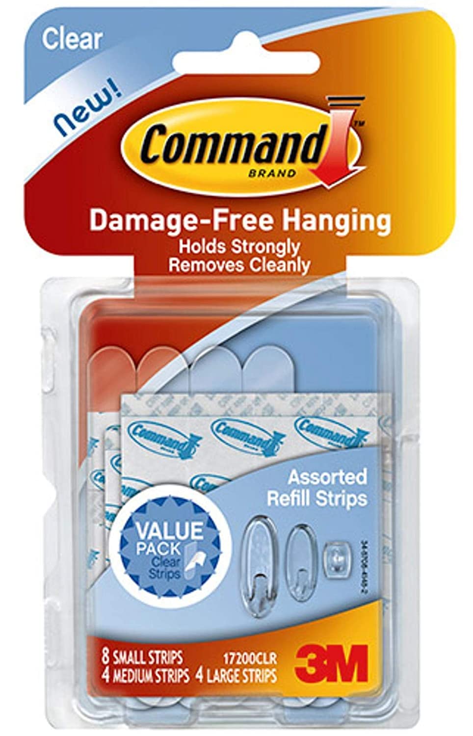 Command16 pack Clear Refill Strip