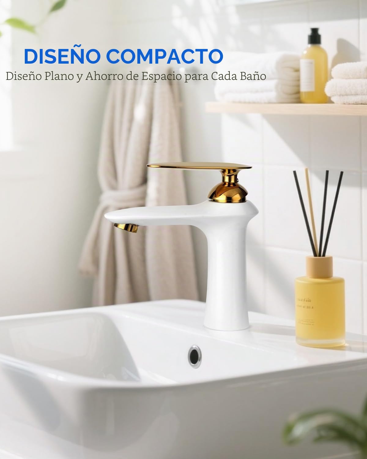 Grifo de Baño,Ggrifo Lavabo Dorado Grifo de Lavabo de Latón Antiguo,Grifo de Agua Caliente y Fría Mezclador Fregadero