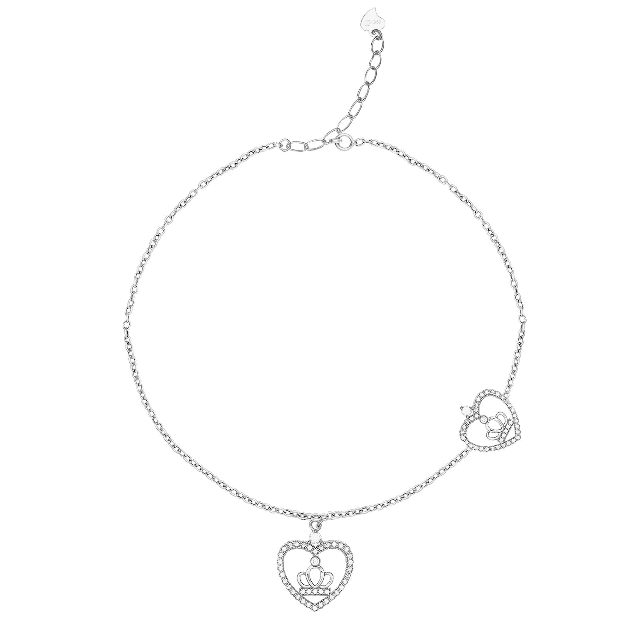 GIVA 925 Silver Crown Heart Anklet (Single), Adjustable Gifts for Girlfriend, Gifts for Women & Girls| With Certificate of Authenticity and 925 Stamp | 6 Month Warranty* (B08XJLFQH4) Amazon Price History, Amazon Price Tracker