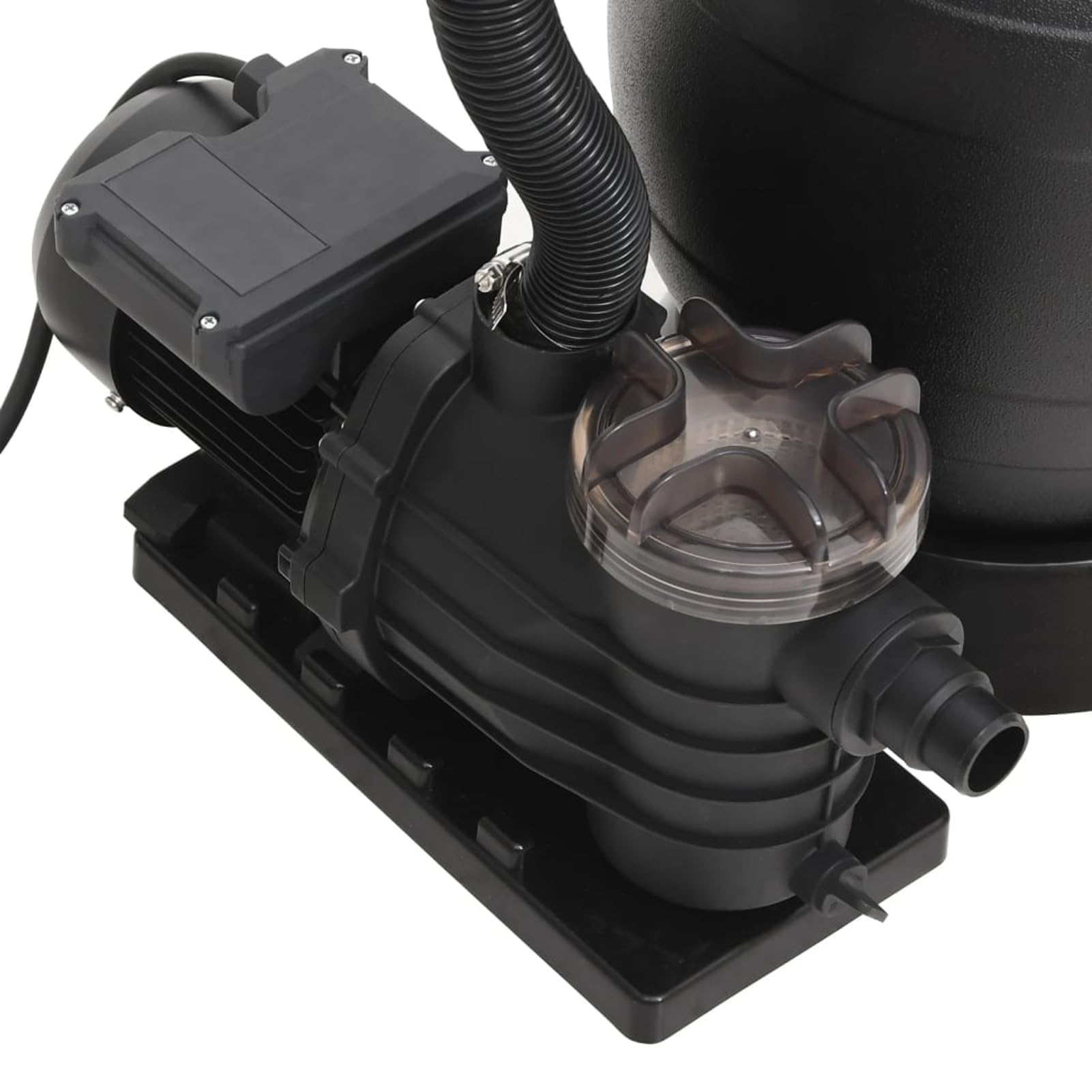 Gecheer Filtro a Sabbia per Piscina con Prefiltro Rimovibile, Pompa Integrata 400 W, Diametro 30 cm, Acciaio PE ABS, Flusso 7 m³/h, Adatto per Piscine Fuori Terra