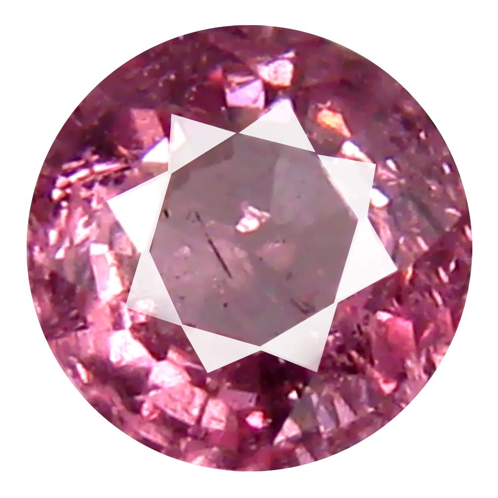 0.66 ct AAA+ Grade Round Shape (5 x 5 mm) Unheated Pink Malaya Garnet Natural Loose Gemstone