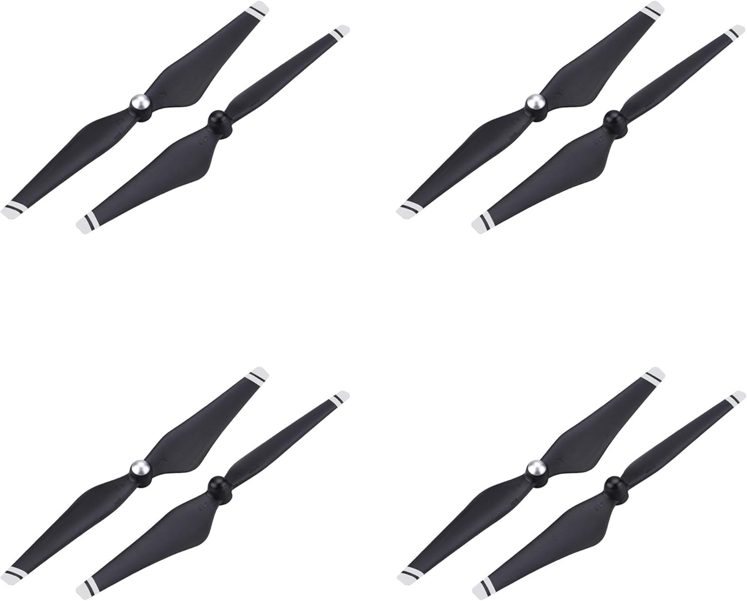4 pair Drone blade self-tightening paddle is suitable for DJI Genie 2/3/3S/SE (Black with white border)