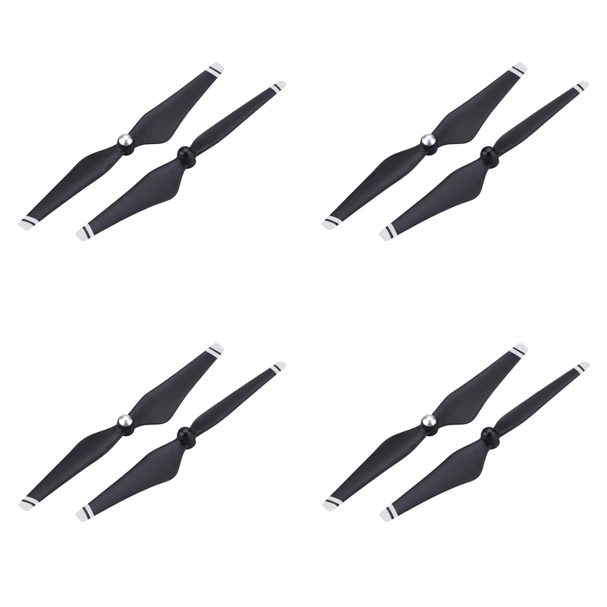 4 pair Drone blade self-tightening paddle is suitable for DJI Genie 2/3/3S/SE (Black with white border)