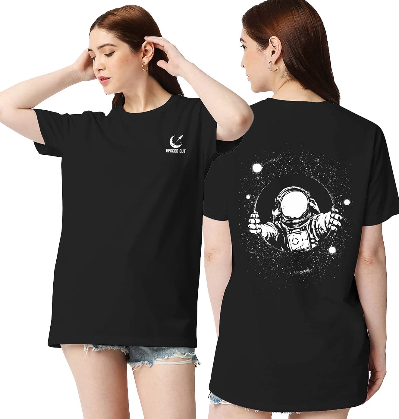 Wear Your OpinionWomen's Glow in Dark Premium Cotton Oversized Tshirt
