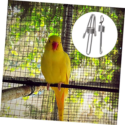 Toddmomy 2Pcs Papagaio-Viagem Papagaio Fivela De Pé Aberta Metal Pássaro Tornozeleira Anel De Pé De